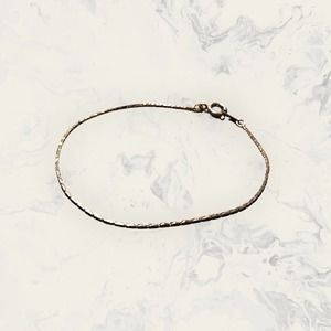Vintage Silver Chain Bracelet Snake Link Estate Delicate